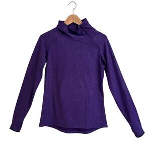 Nike Women's Pro Warm Vixen Pullover Funnel  Neck Sz Large Purple